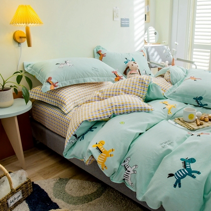 91家纺网 家纺一手货源 找家纺 （总1）卓越 工厂直营新款128*68全棉印花斜纹单床笠