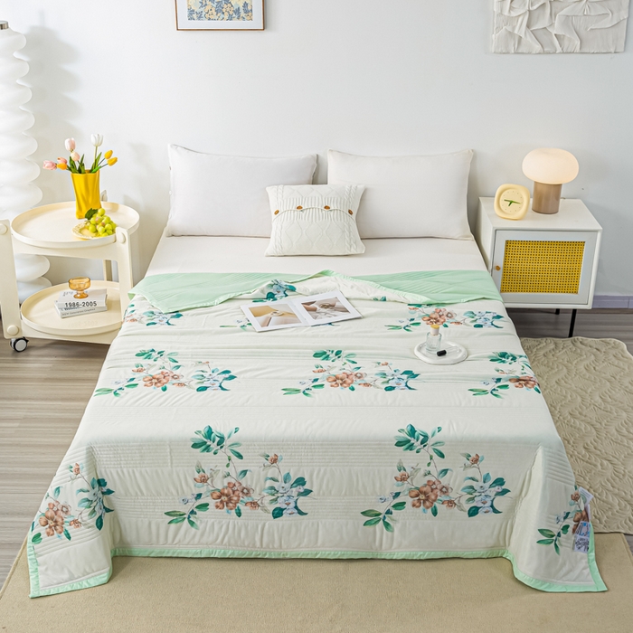 91家纺网 家纺一手货源 找家纺 博弈 2024新款凉感丝抗菌夏被 清欢