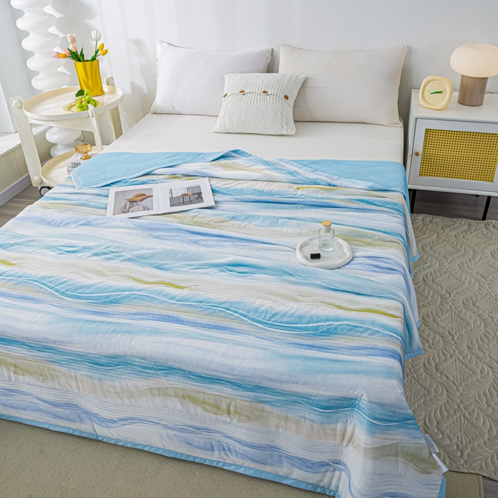 91家纺网 家纺一手货源 找家纺 博弈 2024新款凉感丝抗菌夏被 自由自在