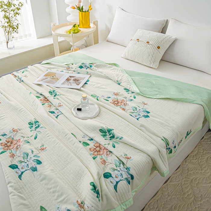 91家纺网 家纺一手货源 找家纺 博弈 2024新款凉感丝抗菌夏被 清欢