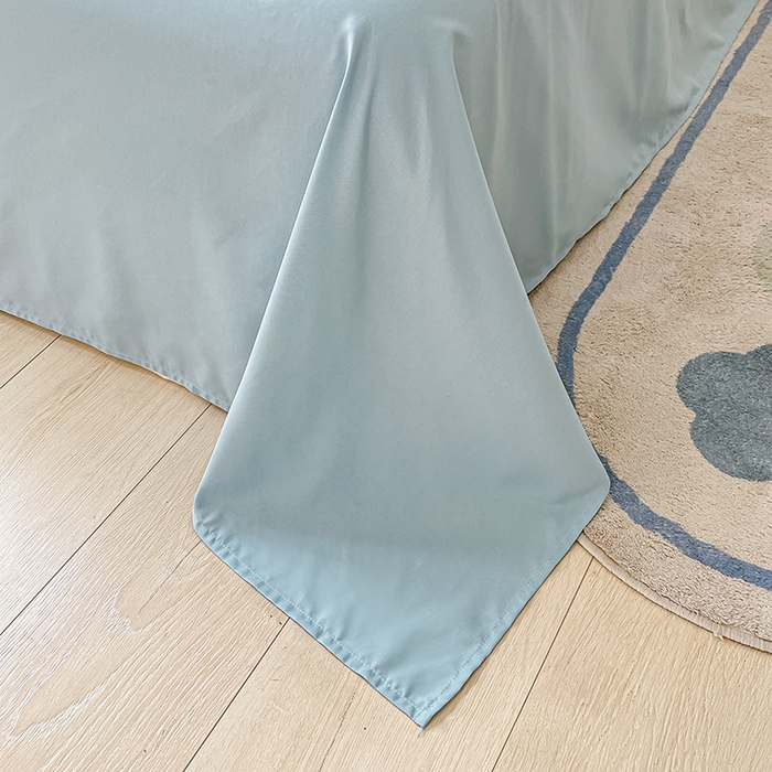 91家纺网 家纺一手货源 找家纺 眠帛家居 2024新款水洗棉毛巾绣夏被四件套精灵系列A类风格二 精灵繁星蓝