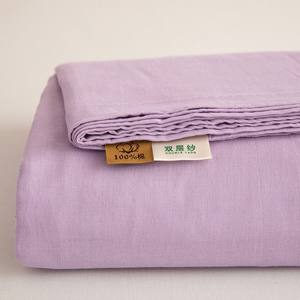 奕心 2024新款全棉A类双层纱单品系列单床单 仙紫