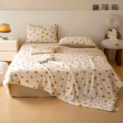 91家纺网 家纺一手货源 找家纺 （总）华超针织 2024新款全棉针织印花夏被