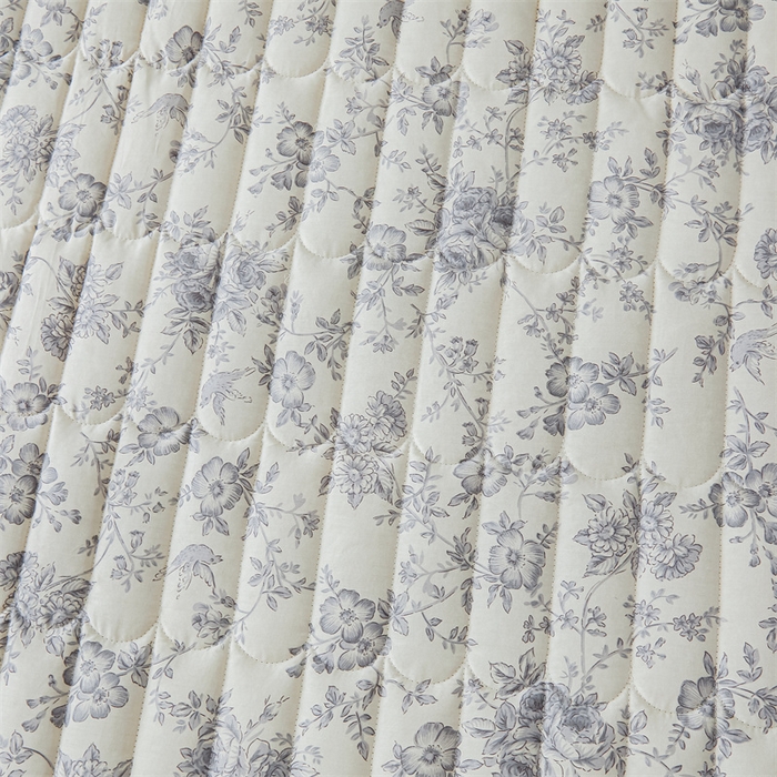 91家纺网 家纺一手货源 找家纺 3C 2024新款全棉大豆夹棉印花床笠四件套 洛莉