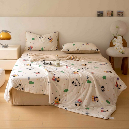 91家纺网 家纺一手货源 找家纺 （总）华超针织 2024新款全棉针织印花夏被