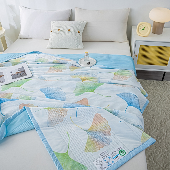 91家纺网 家纺一手货源 找家纺 博弈 2024新款凉感丝抗菌夏被 叶墨新晨