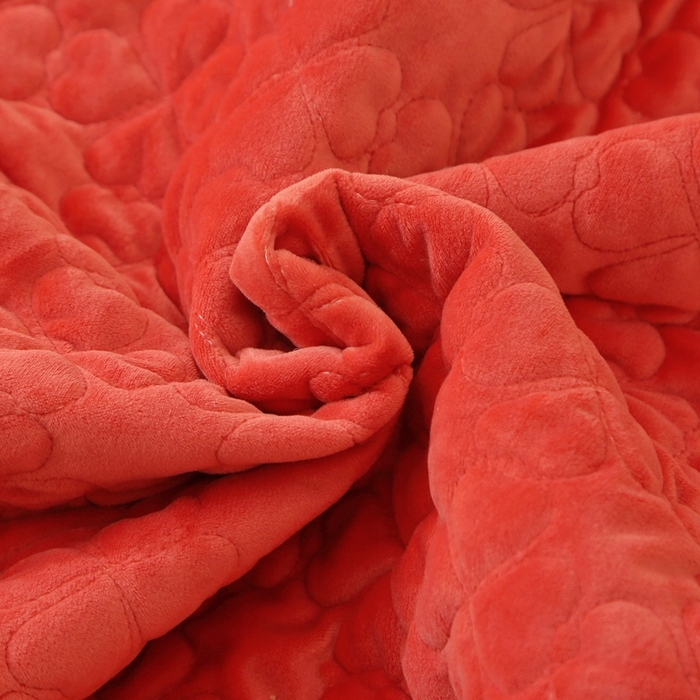 91家纺网 家纺一手货源 找家纺 芸锦豪 2024新款宝宝绒夹棉刺绣床笠 焦糖色