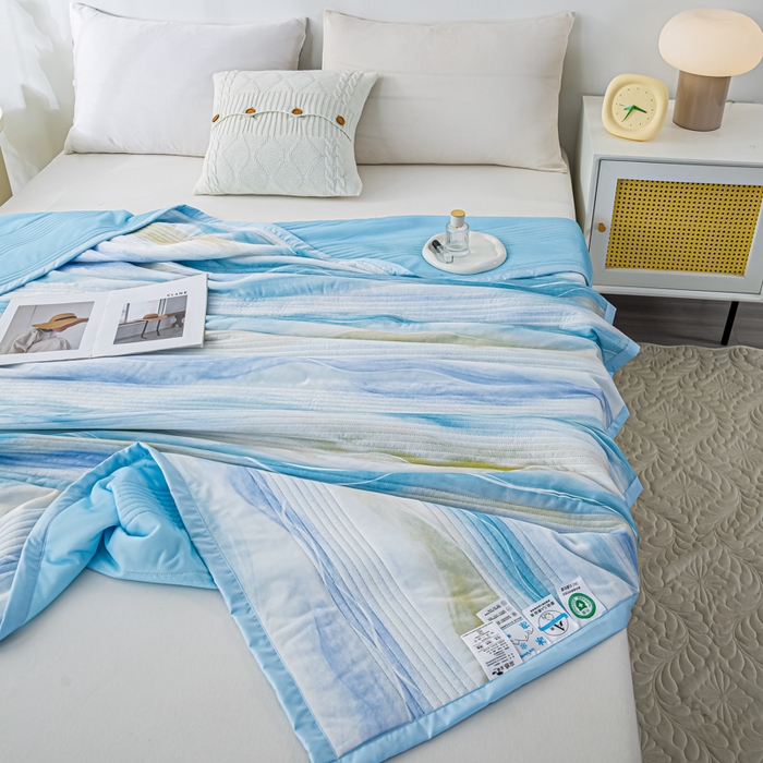 91家纺网 家纺一手货源 找家纺 博弈 2024新款凉感丝抗菌夏被 自由自在