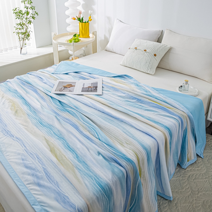 91家纺网 家纺一手货源 找家纺 博弈 2024新款凉感丝抗菌夏被 自由自在