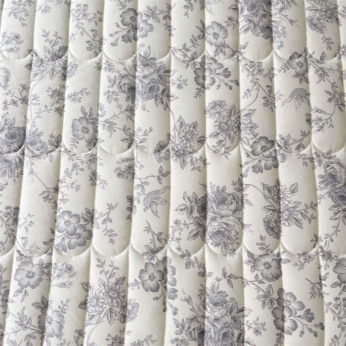 91家纺网 家纺一手货源 找家纺 3C 2024新款全棉13372大豆夹棉印花花边床笠四件套 洛莉单床笠