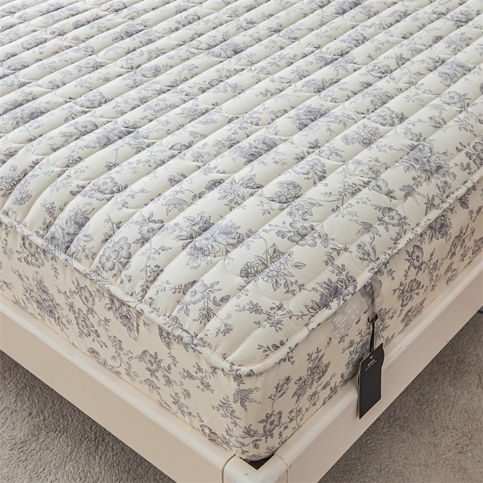 91家纺网 家纺一手货源 找家纺 3C 2024新款全棉大豆夹棉印花床笠四件套 洛莉