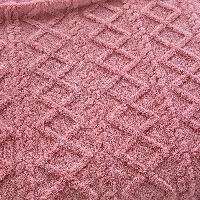 91家纺网 家纺一手货源 找家纺 芸锦豪 2024新款塔芙蓉多功能毯--双面塔夫绒包边 塔夫绒-玫瑰粉