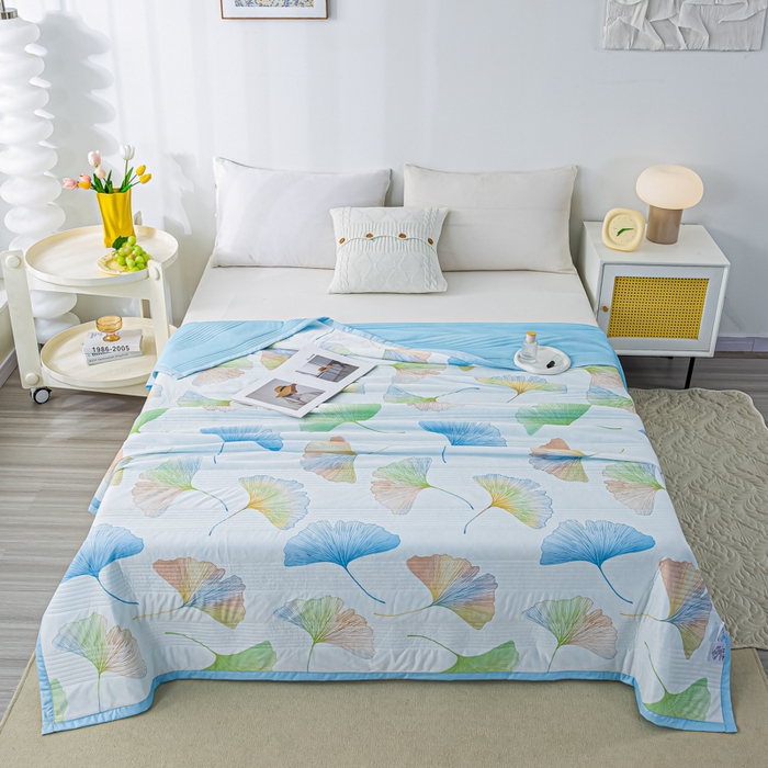 91家纺网 家纺一手货源 找家纺 博弈 2024新款凉感丝抗菌夏被 叶墨新晨