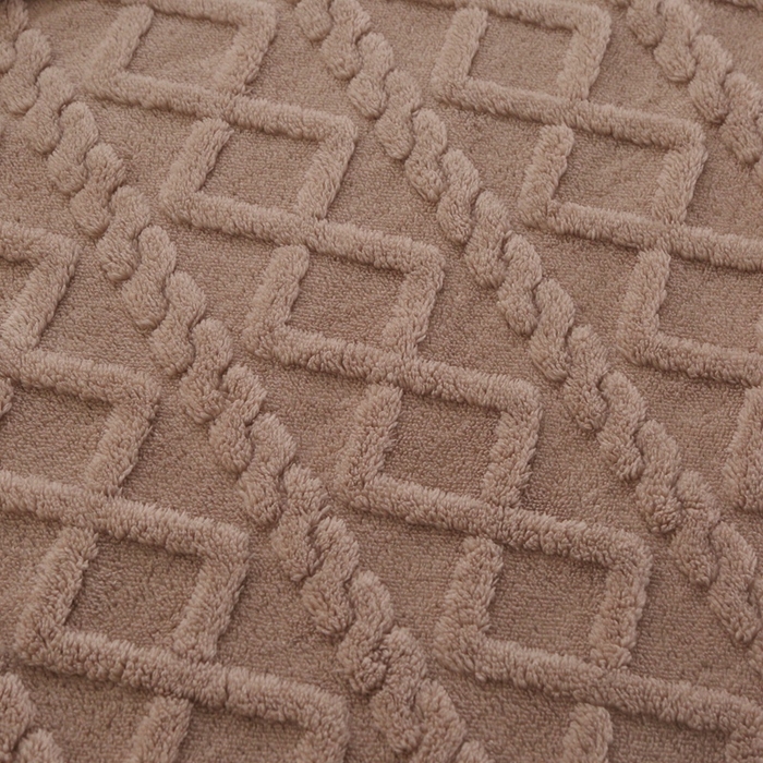 91家纺网 家纺一手货源 找家纺 芸锦豪 2024新款塔芙绒毛毯多功能毯-双面塔夫绒卷边 塔夫绒-咖色