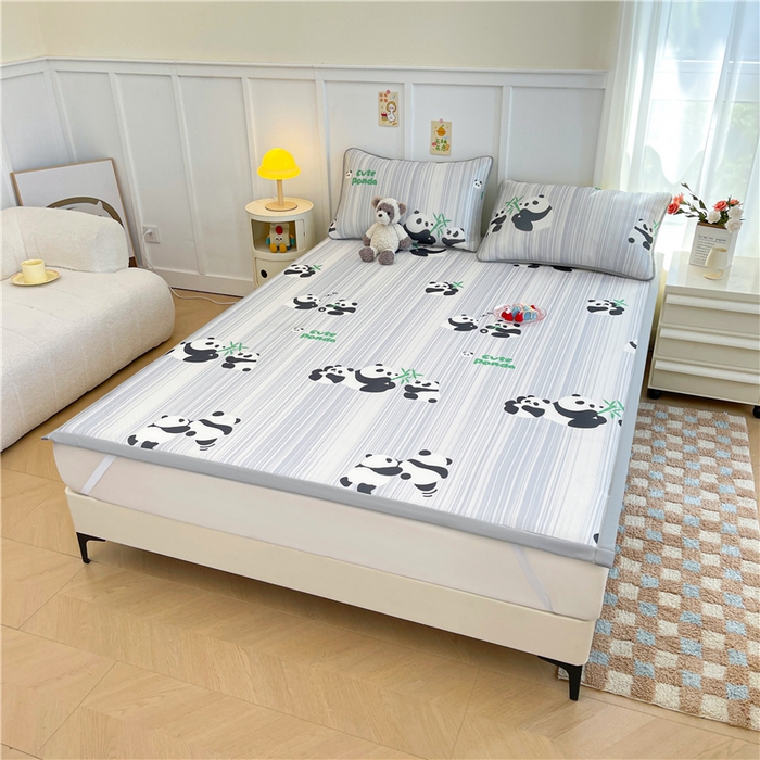 91家纺网 家纺一手货源 找家纺 喜居 2024新款A类凉感冰丝凉席 熊宝