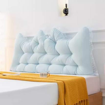 91家纺网 家纺一手货源 找家纺 （总）碧尔家居 2025新款床上靠背垫米黄床头软包靠垫宿舍免拆洗大靠枕床头靠