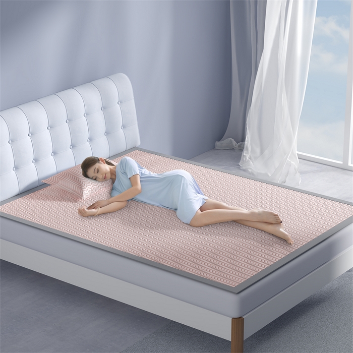 91家纺网 家纺一手货源 找家纺 鑫钰 2024新款冰格乳胶席 美豆沙