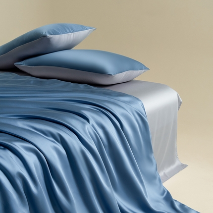 猪先生 2024新款高支轻奢100%莱赛尔天丝单被套裸睡夏季被罩 双拼中兰+气质灰