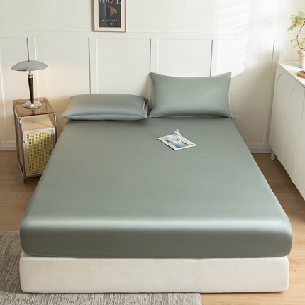 91家纺网 家纺一手货源 找家纺 （总）佳汐蓝 2024新款AB版高支高密莱赛尔兰精天丝柔单床笠 实拍图