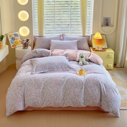 91家纺网 家纺一手货源 找家纺 （总）星期三家纺 2024年5月新款铂金全棉13372四件套（加老板微信有会员价）