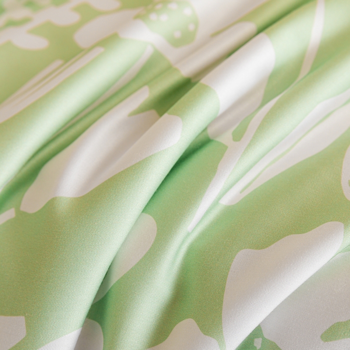 91家纺网 家纺一手货源 找家纺 2024新A类40S天丝莫代尔夏被四件套竹纤维凉感空调被卡通儿童夏凉被被子被芯摩卡猫-绿