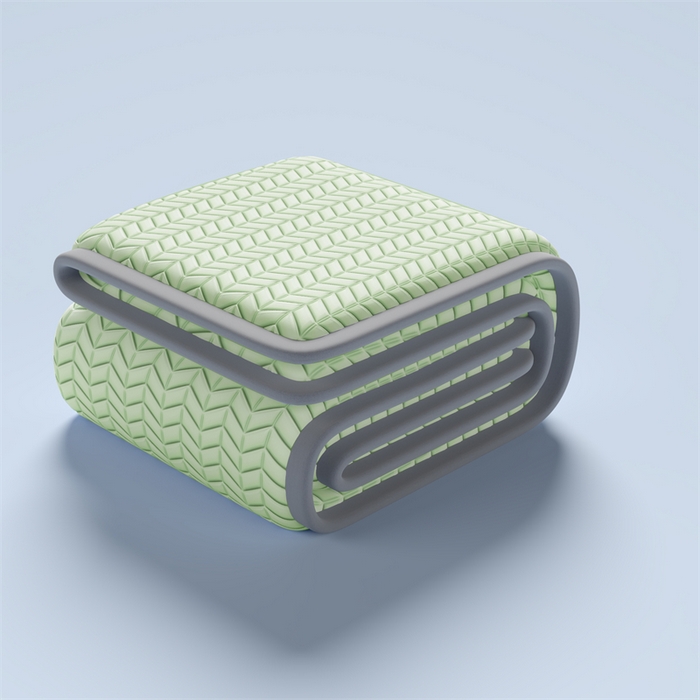 91家纺网 家纺一手货源 找家纺 鑫钰 2024新款冰格乳胶席 云川绿