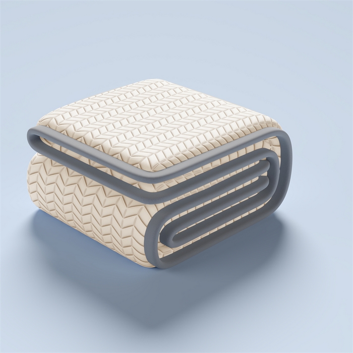 91家纺网 家纺一手货源 找家纺 鑫钰 2024新款冰格乳胶席 香槟驼