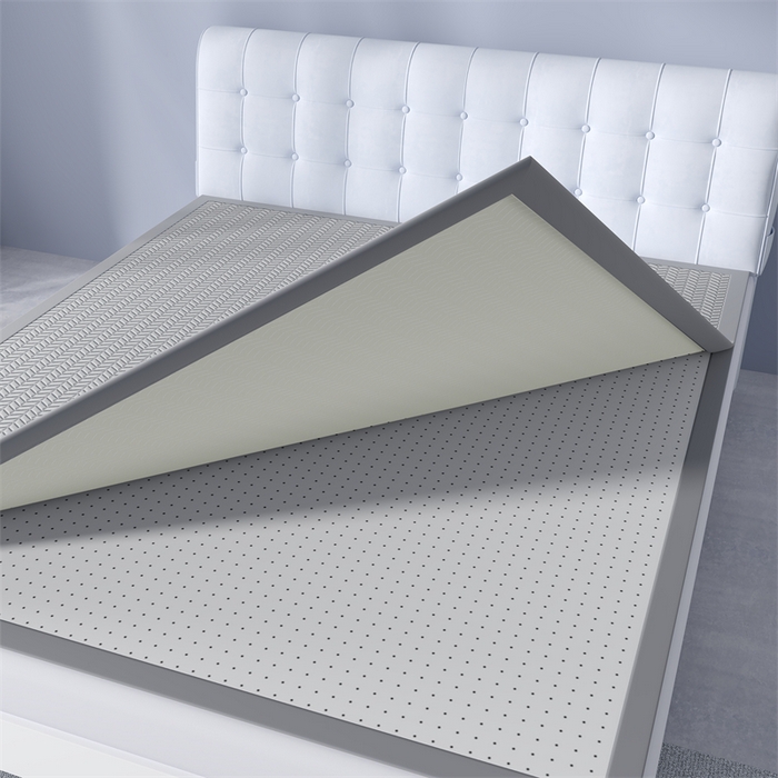 91家纺网 家纺一手货源 找家纺 鑫钰 2024新款冰格乳胶席 柏林灰