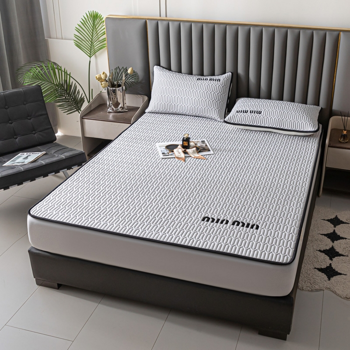 91家纺网 家纺一手货源 找家纺 鑫钰 2024新款mimi款原棉大豆床笠 minmin-相思灰