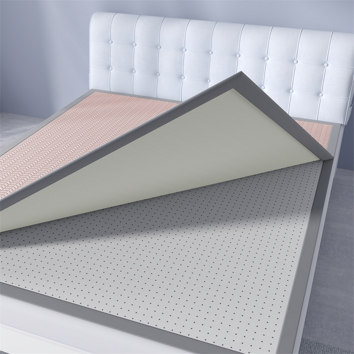 91家纺网 家纺一手货源 找家纺 鑫钰 2024新款冰格乳胶席 美豆沙