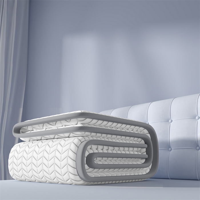 91家纺网 家纺一手货源 找家纺 鑫钰 2024新款冰格乳胶席 典雅白