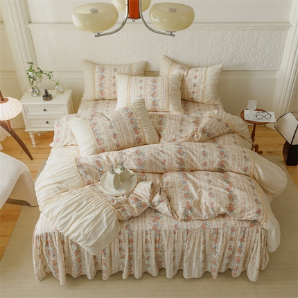 91家纺网 家纺一手货源 找家纺 （总）婳庭家居 2024新款法式全棉四件套