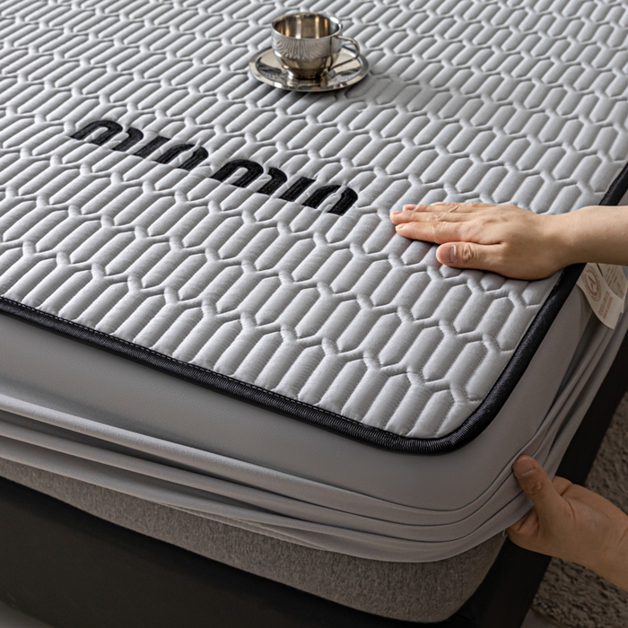 91家纺网 家纺一手货源 找家纺 鑫钰 2024新款mimi款原棉大豆床笠 minmin-相思灰