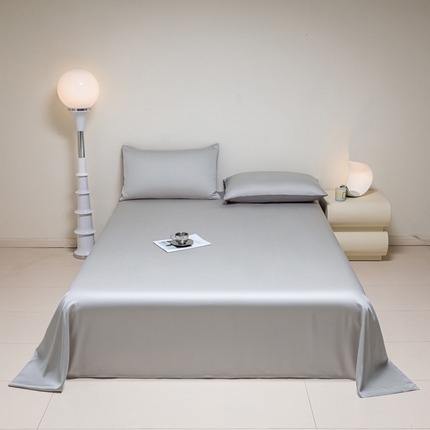 91家纺网 家纺一手货源 找家纺 （总）佳汐蓝 2024新款AB版高支高密莱赛尔兰精天丝柔单床单 棚拍图