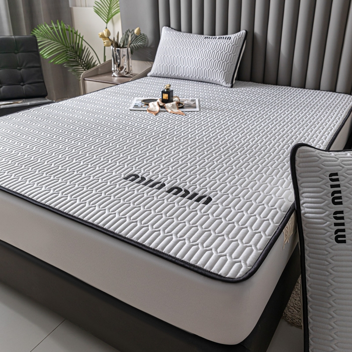 91家纺网 家纺一手货源 找家纺 鑫钰 2024新款mimi款原棉大豆床笠 minmin-相思灰