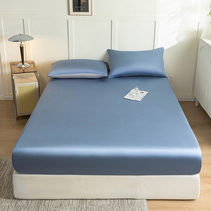 91家纺网 家纺一手货源 找家纺 （总）佳汐蓝 2024新款AB版高支高密莱赛尔兰精天丝柔单床笠 实拍图