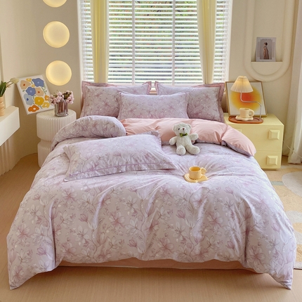 91家纺网 家纺一手货源 找家纺 （总）星期三家纺 2024年5月新款铂金全棉13372四件套（加老板微信有会员价）