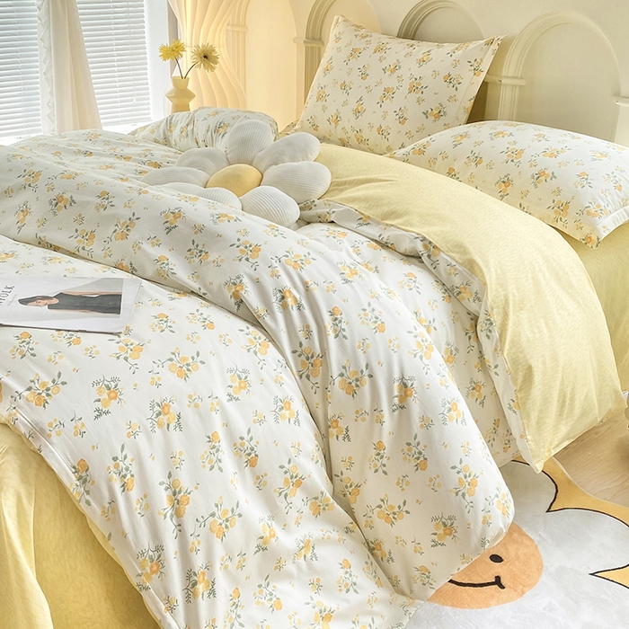 91家纺网 家纺一手货源 找家纺 珂博家纺 2024新款轻柔感全棉印花纯棉四件套 煦日阳光