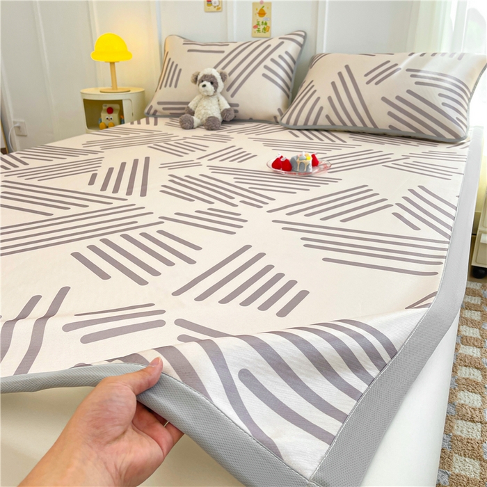 91家纺网 家纺一手货源 找家纺 喜居 2024新款A类凉感冰丝凉席 简约生活