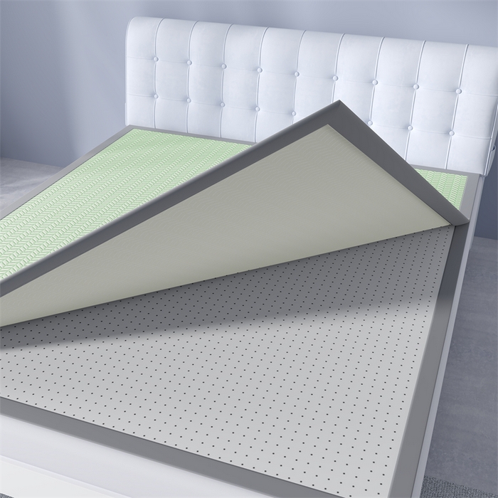 91家纺网 家纺一手货源 找家纺 鑫钰 2024新款冰格乳胶席 云川绿