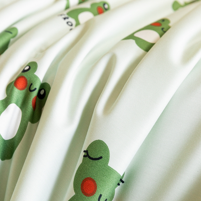 91家纺网 家纺一手货源 找家纺 2024新A类40S天丝莫代尔夏被四件套竹纤维凉感空调被卡通儿童夏凉被被子被芯小小青蛙