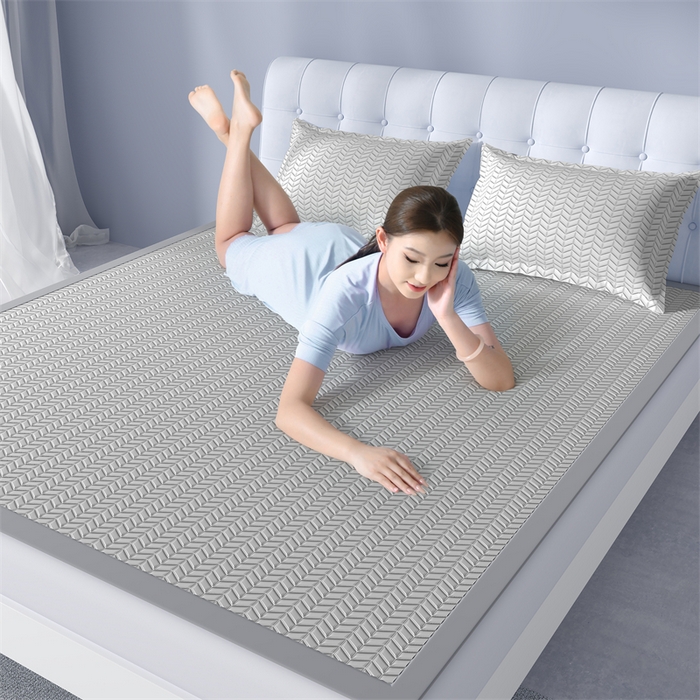 91家纺网 家纺一手货源 找家纺 鑫钰 2024新款冰格乳胶席 柏林灰