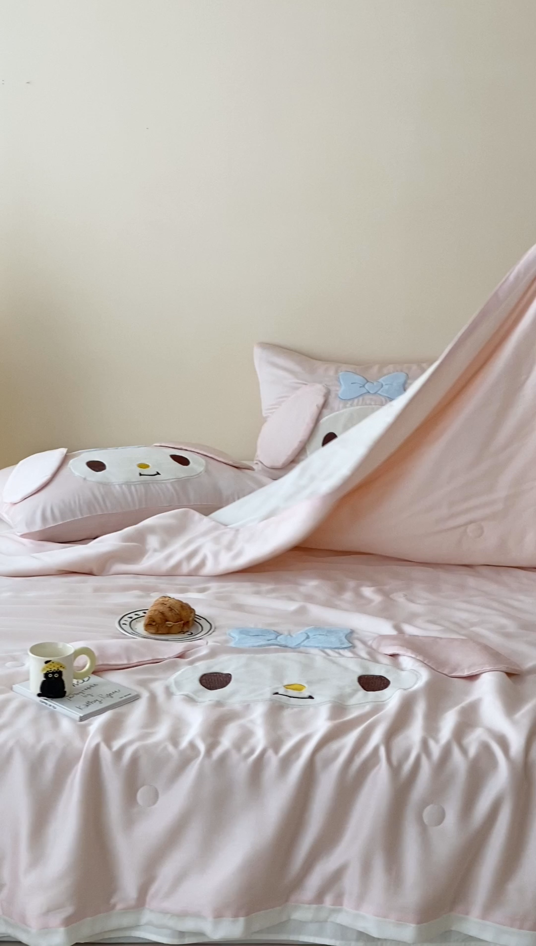 91家纺网 家纺一手货源 找家纺 黛舒家居 2024新款兰精天丝三丽鸥夏被被子被芯 美乐蒂