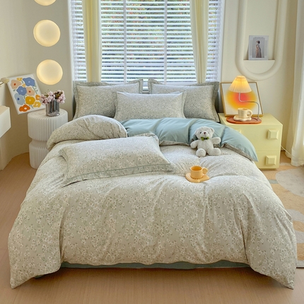 91家纺网 家纺一手货源 找家纺 （总）星期三家纺 2024年5月新款铂金全棉13372四件套（加老板微信有会员价）