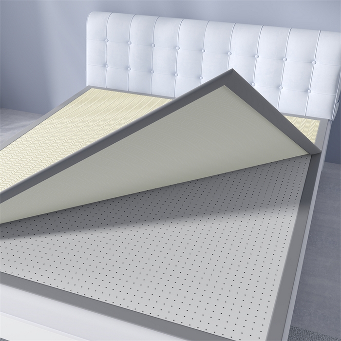 91家纺网 家纺一手货源 找家纺 鑫钰 2024新款冰格乳胶席 浅米黄