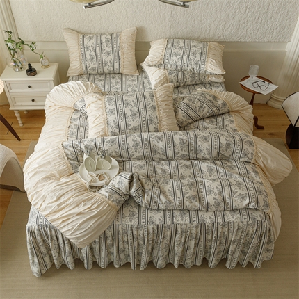 91家纺网 家纺一手货源 找家纺 （总）婳庭家居 2024新款法式全棉四件套