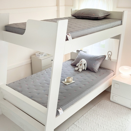 91家纺网 家纺一手货源 找家纺 （总）尊康家纺（原磊科） 2024新款全棉色织夹棉上下铺大豆床笠-爱心笑脸系列