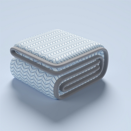 鑫钰 2024新款冰格乳胶席 冰川蓝