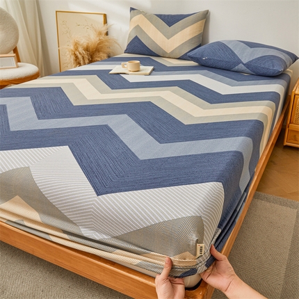 居眠 2024新款A类全棉老粗布印花单品床笠 迪卡