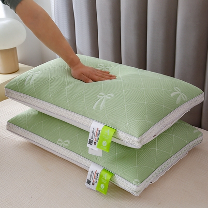 91家纺网 家纺一手货源 找家纺 芯宜佳 2024新款中分子凉感立体高枕 绿色